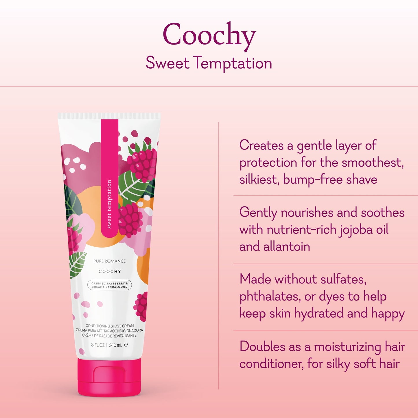 Coochy Conditioning shave cream sweet temptations