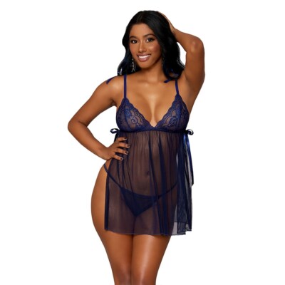 bow tied baby doll matching g string
