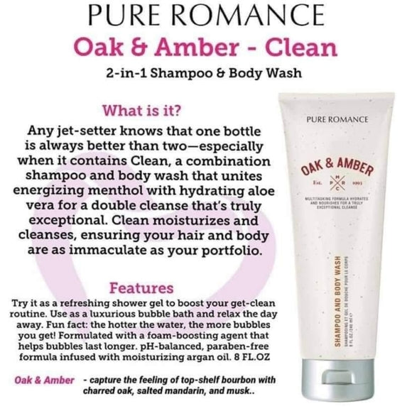 Shampoo Body wash oak and amber