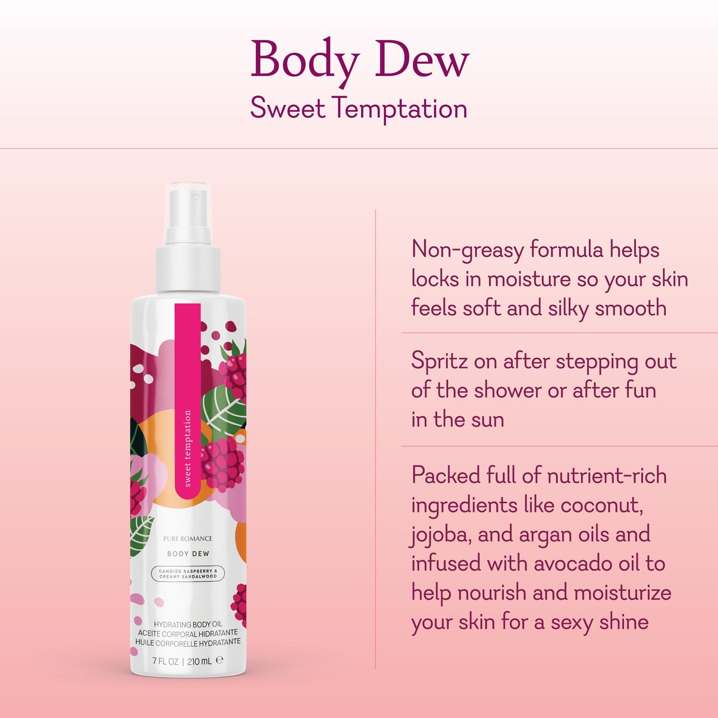 Hydrating Body Oil -Body dew Sweet temptations