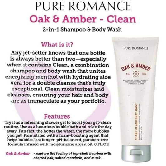 Shampoo Body wash oak and amber